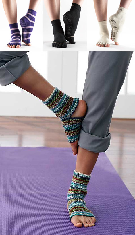 Knitted Yoga Socks  Yoga socks knitting pattern, Knitting socks