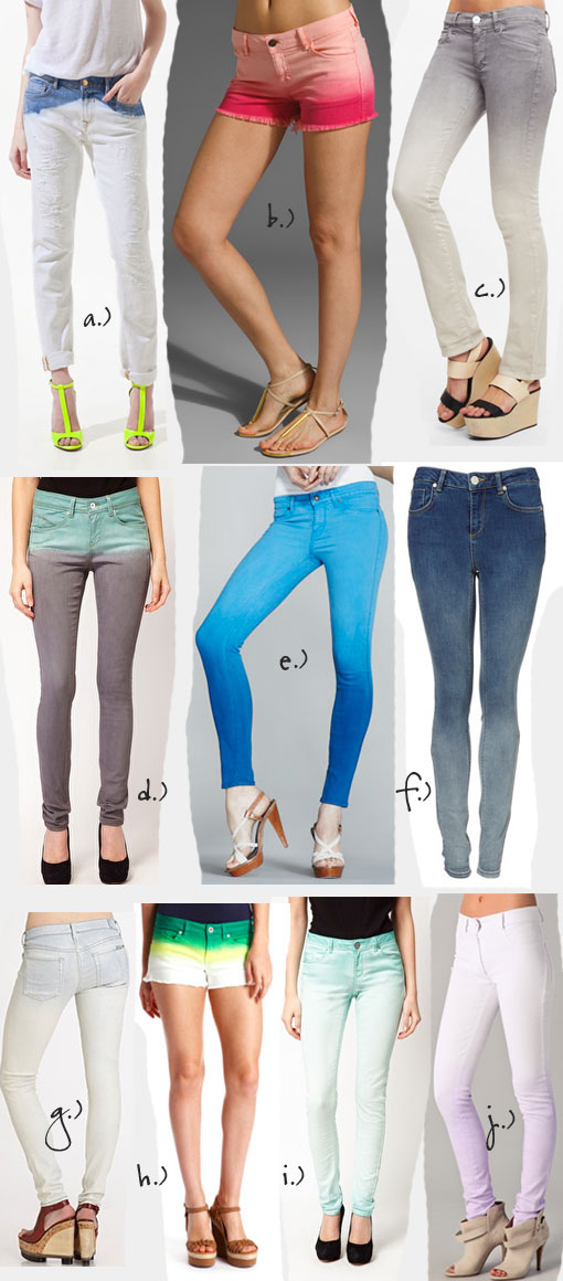 Newest Denim Trend: Dip-Dye Jeans