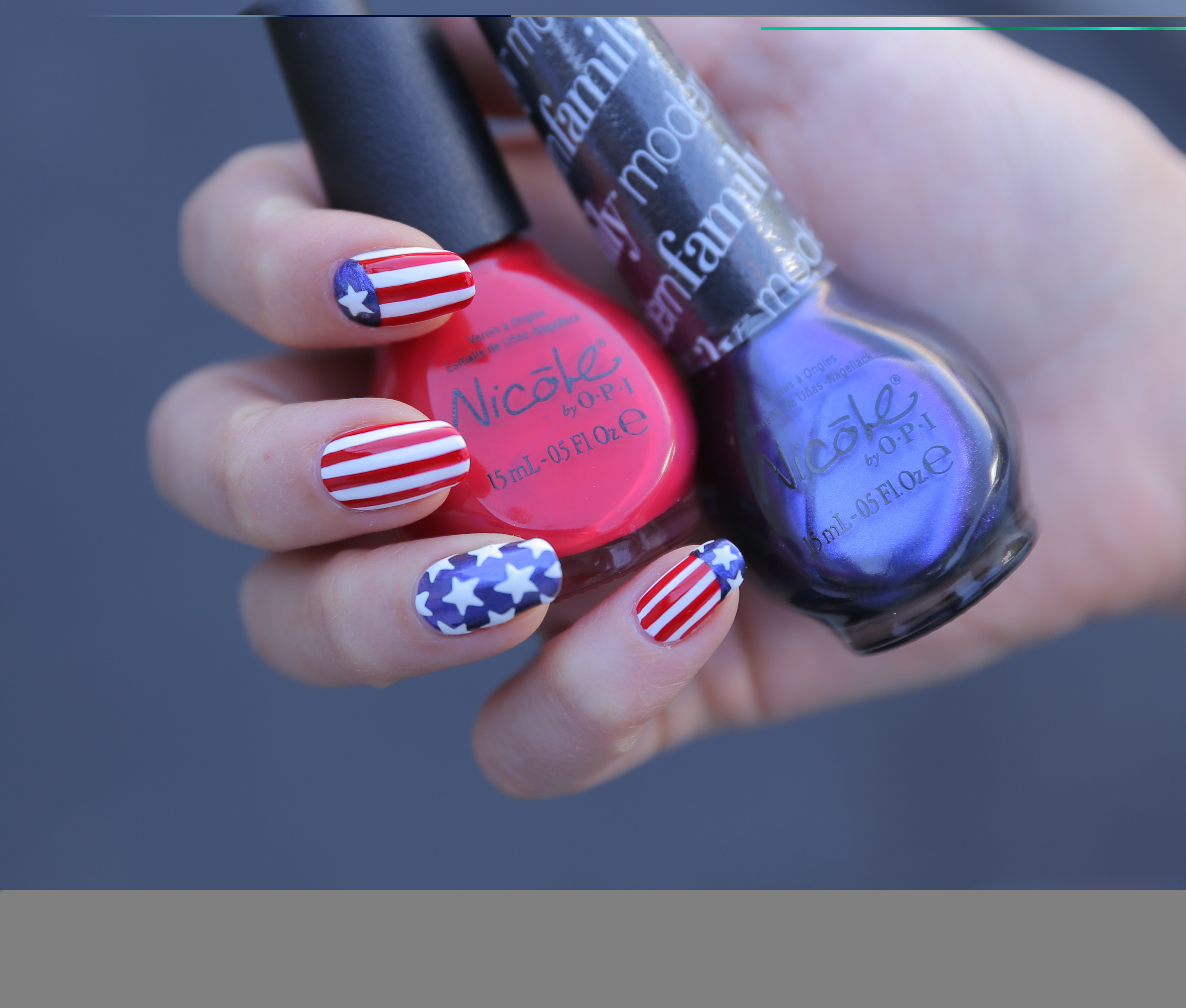 Red, White & Blue Nails