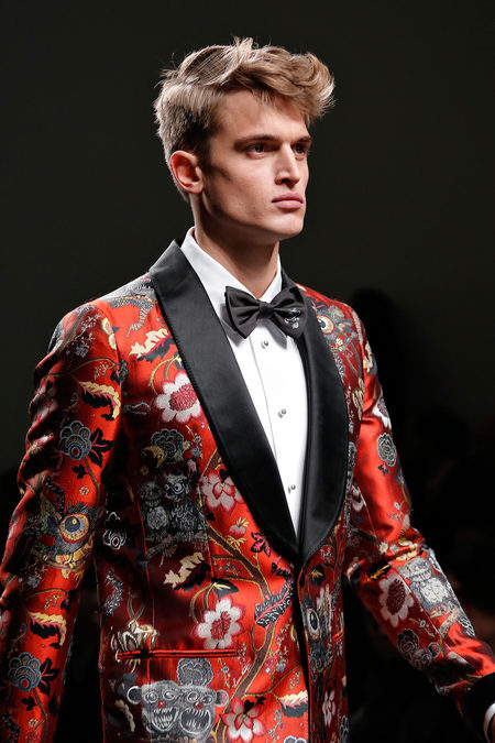 Louis Vuitton Fall 2013 Men. red printed colorful tuxedo