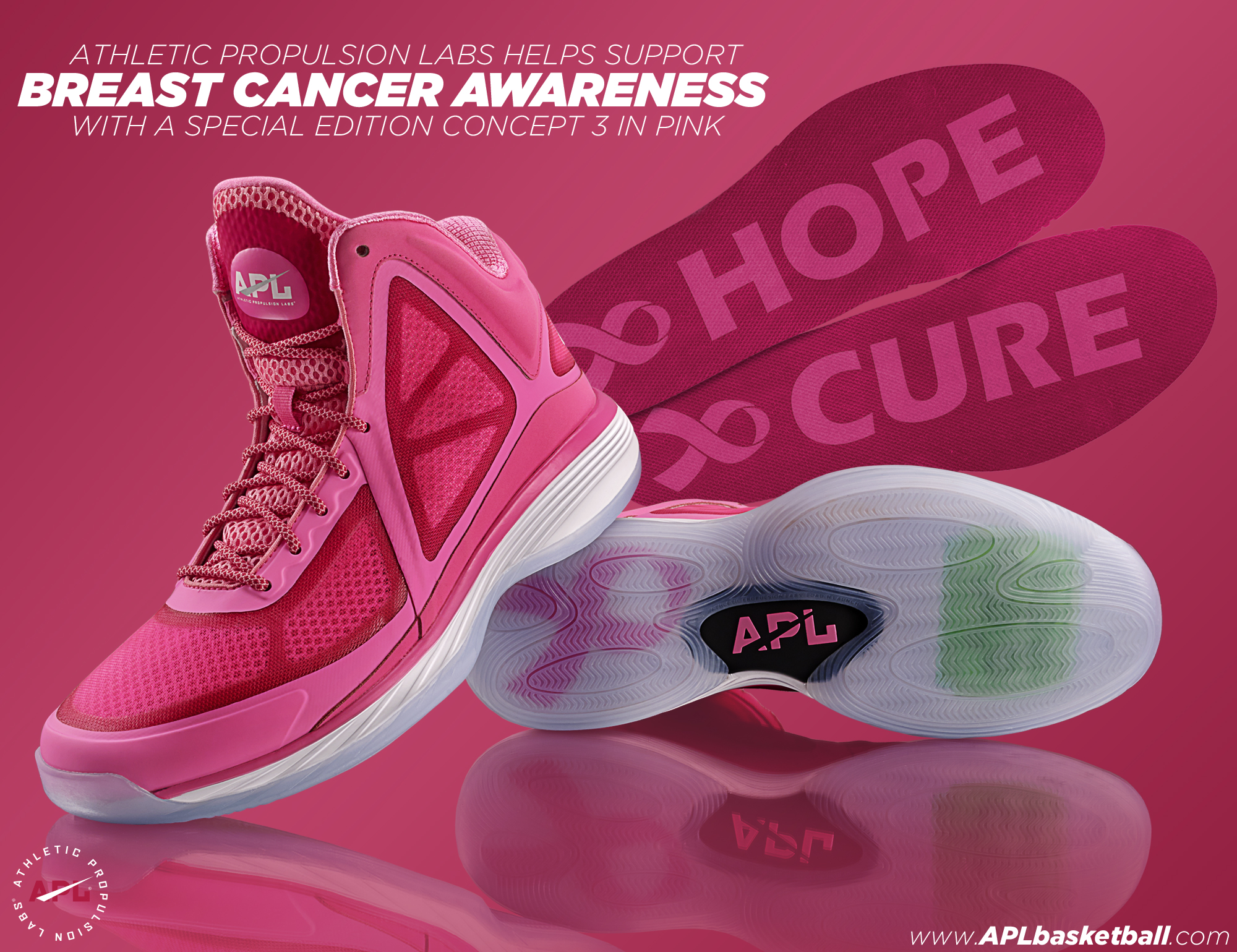 Fellas! Support Breast Cancer Month Awareness With APL Concept 3’s in Pink