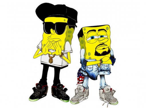Sponge-Jay-Z-and-Sponge-Kanye-West-in-Nike-Air-Yeezy-2s