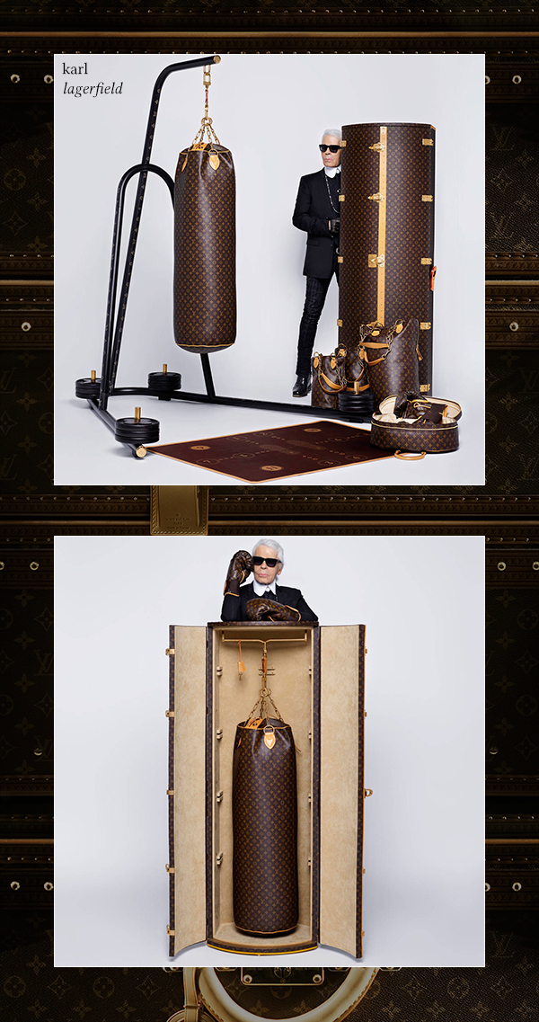 Louis Vuitton Monogram Iconoclasts Karl Lagerfeld Punching Bag PM