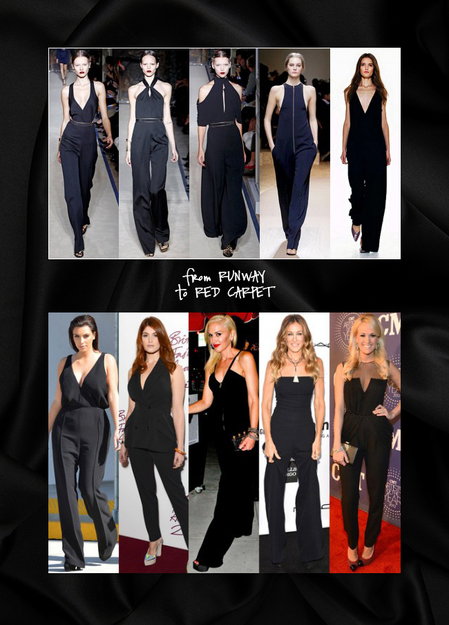 how to accessorize a black jumpsuit