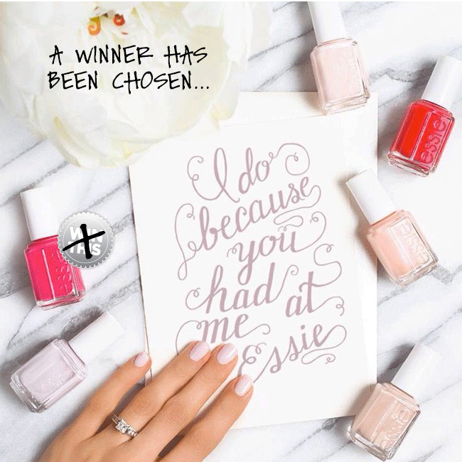 Congratulations To The Winner Of Our Essie Bridal Polish Giveaway!