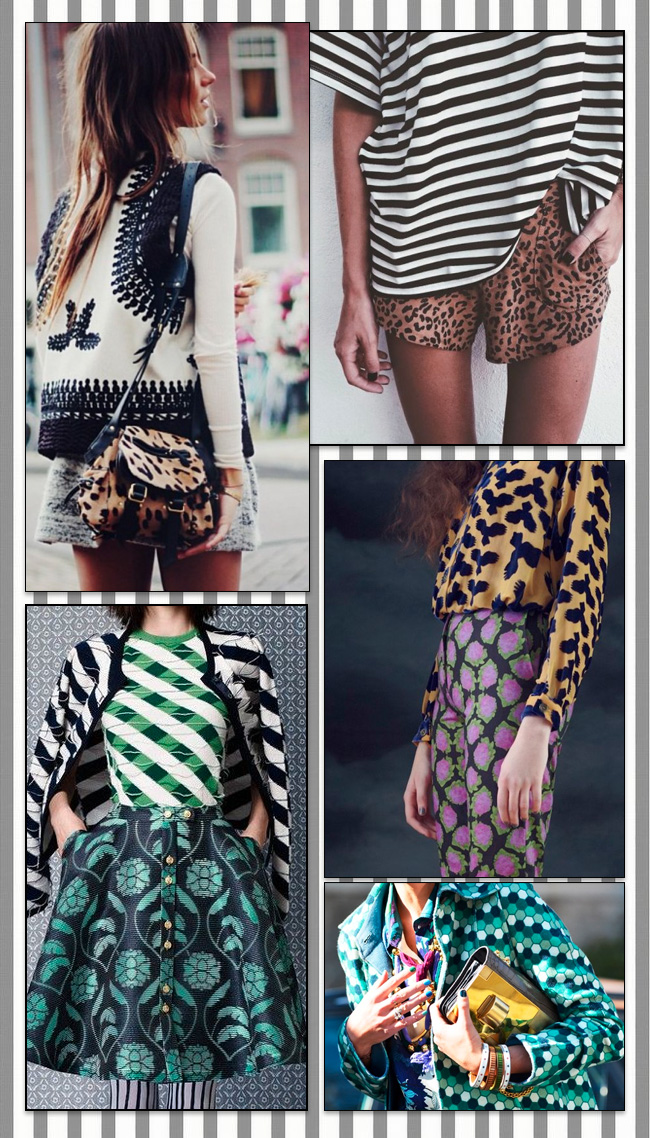 Leopard Print Mixing with Other Prints