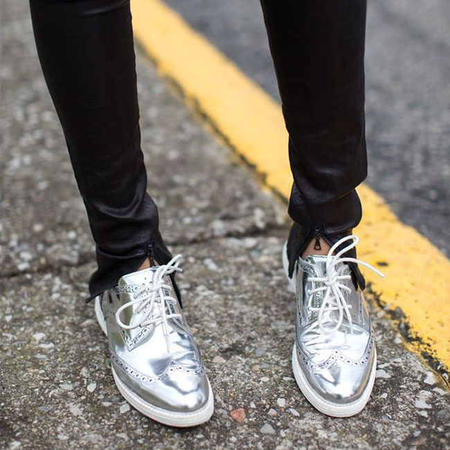 Metallic sneakers on sale