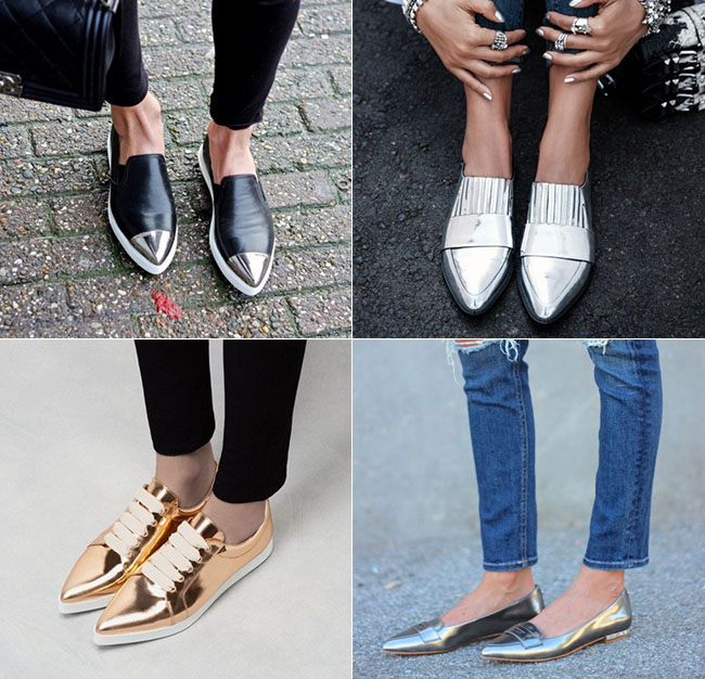 How to Wear Metallic Shoes Like an It-Girl