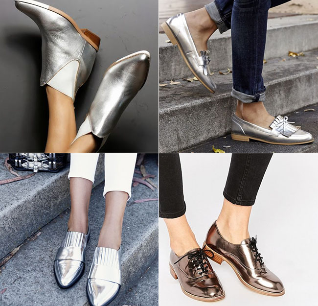 metallic shoes