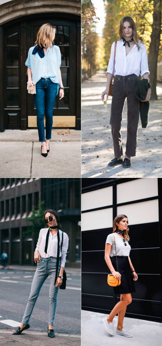 The Black Skinny Scarf Trend