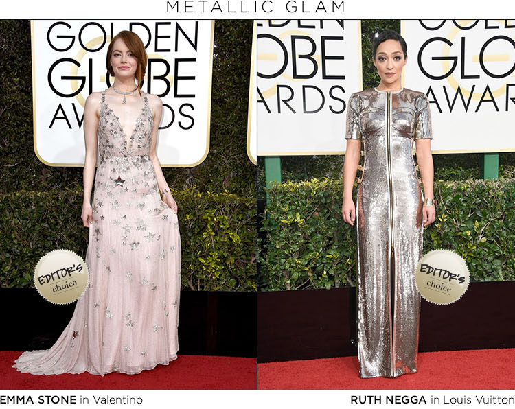 Emma Stone Wears Valentino Dress to the Golden Globes 2017 - Emma Stone Red  Carpet Fashion