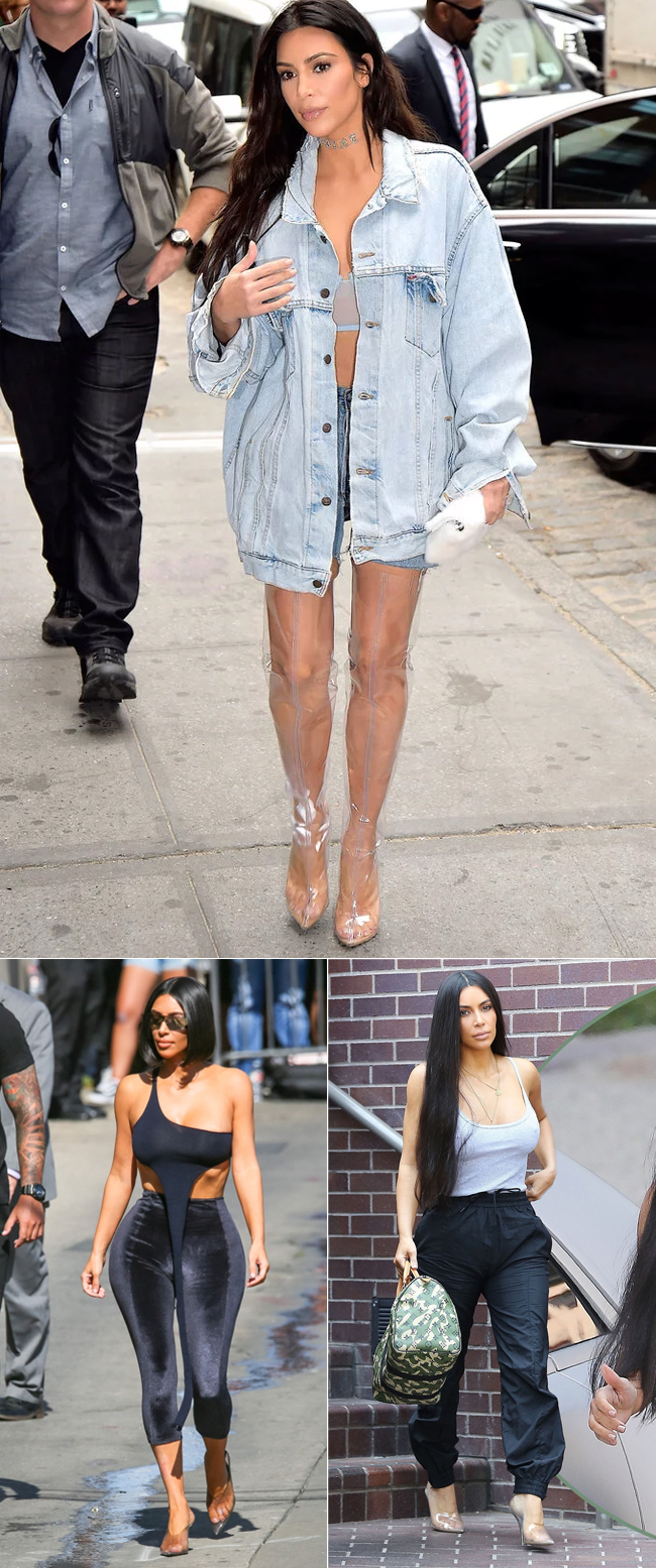 transparent heels outfit